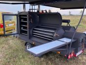 Smoker bbq grill na przyczepie ,przyczepa gastronomiczna Texas 2 XXL