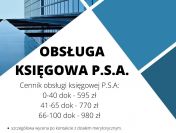 Prowadzenie księgowości P.S.A. od 595 zł - księgowość, kadry, doradztwo