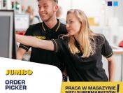 Order picker w magazynie sieci supermarketów JUMBO