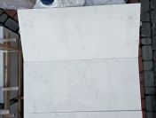 Płytki marmurowe BIANCONE pasy 2 cm szczotka szerokość 20 cm