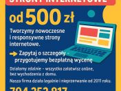 Strony internetowe od 500 zł - tanio, szybko i profesjonalnie!