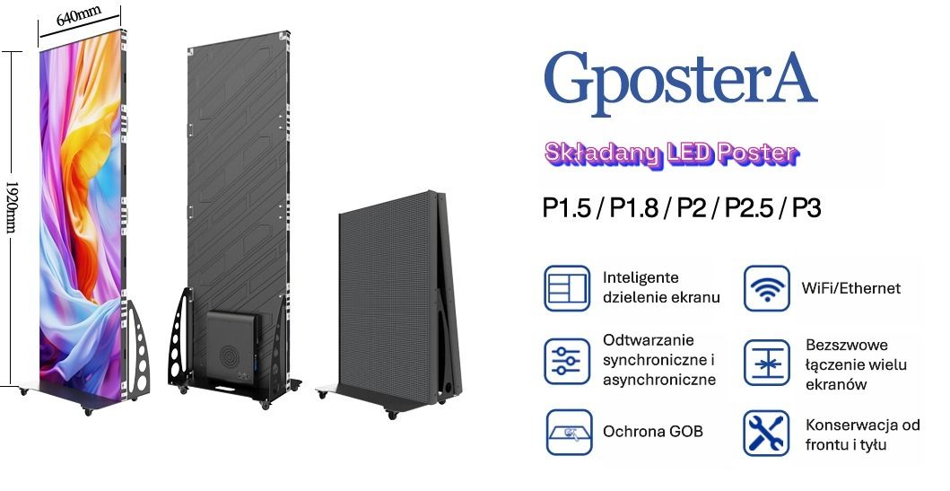 Ekran LED składany wynajem: P1.8, P2, P2.5, P3 Stróże - Zdjęcie 1
