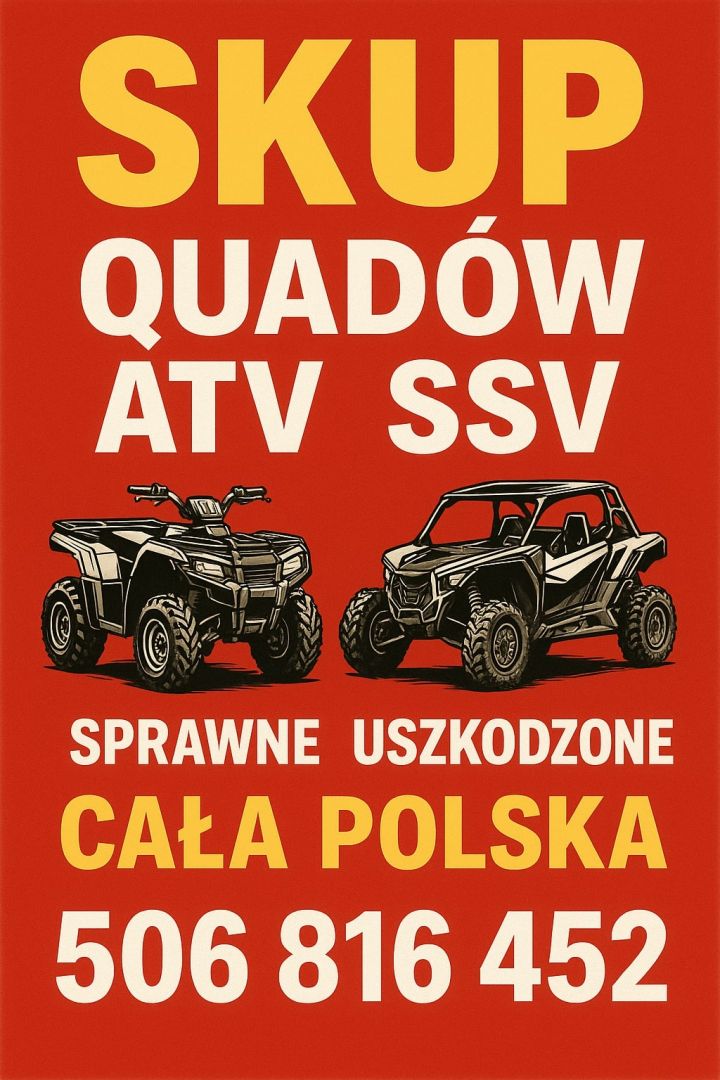 SKUP QUADÓW QUAD QUADY ATV BUGGY SSV -CAŁA POLSKA 24H/7 Kraków - Zdjęcie 1