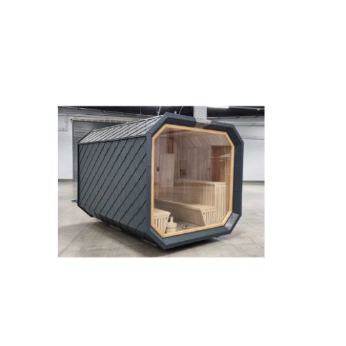 Sauna ogrodowa nowoczesna z przedsionkiem ATTEKA Gorlice - Zdjęcie 1