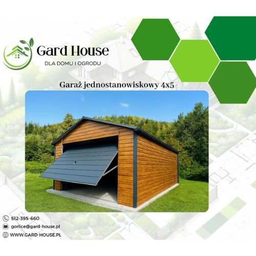 Garaże blaszane, wiaty śmietnikowe i schowki na wymiar w Gard House Gorlice - Zdjęcie 1