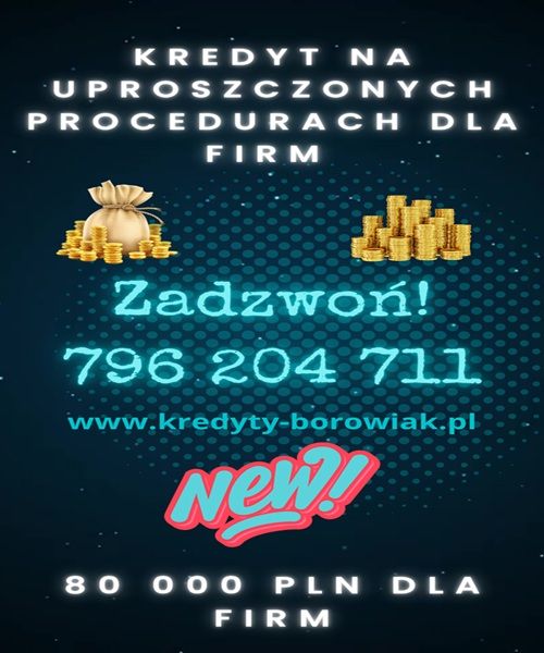 KREDYT DLA FIRM DO 80 000 PLN NAWET PRZY STRACIE! Kraków - Zdjęcie 1