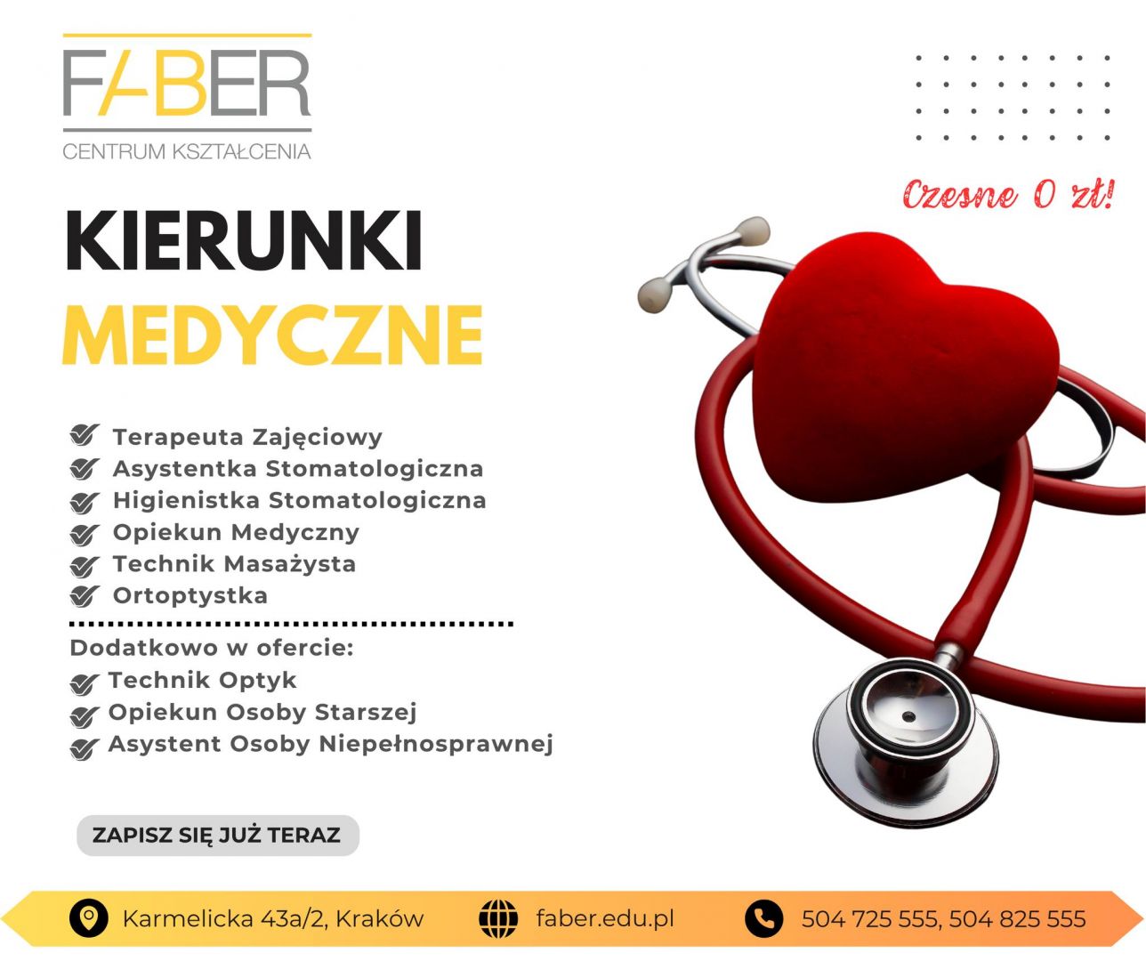 Nauka bez czesnego Kraków. Kierunki Medyczne Kraków - Zdjęcie 1