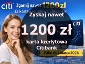 1200 zł do Allegro z kartą kredytową Citibanku