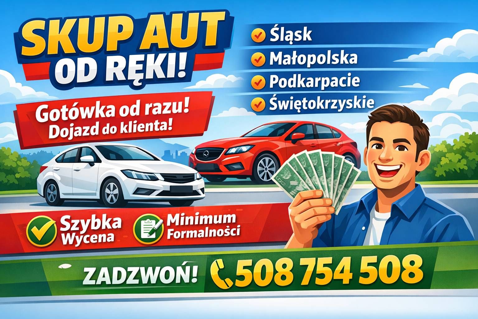 Sprzedaj samochód od ręki - skup aut w Twoim regionie | Gotówka od ręki Polska południowa - Zdjęcie 1