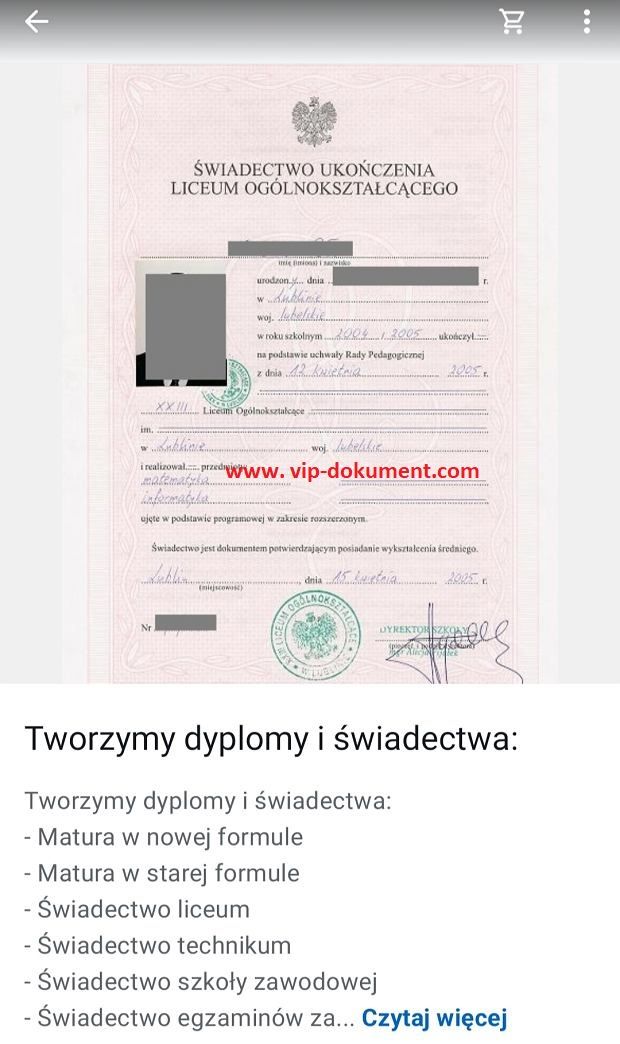 Tu kupisz mature, średnie, dyplom studiów, magister. Kraków - Zdjęcie 1