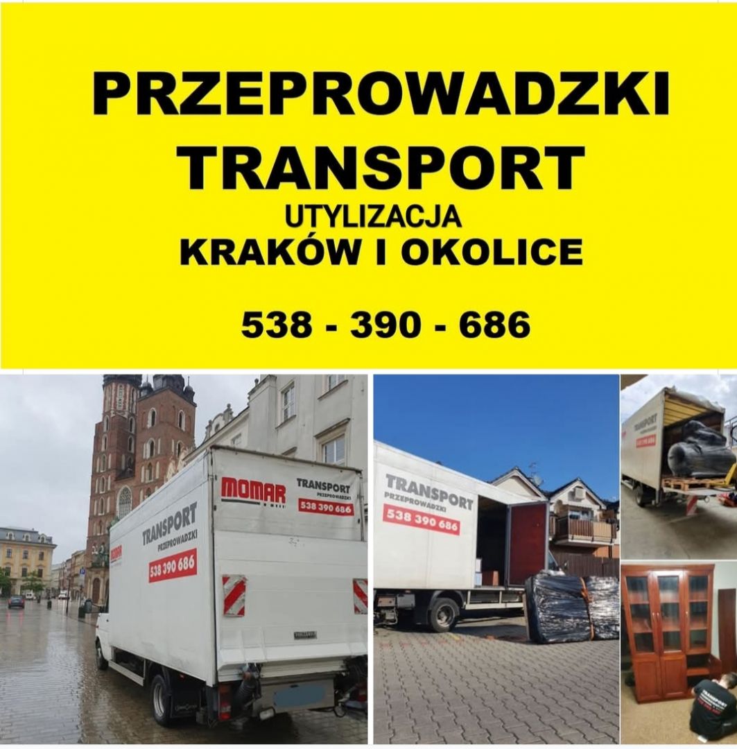 Kraków Przeprowadzki, Tani Transport Rzeczy, Wnoszenie Montaż Mebli AGD RTV  - Zdjęcie 1