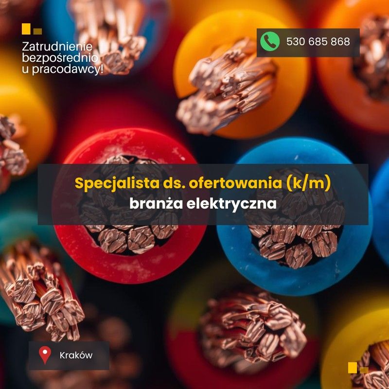 Specjalista ds. ofertowania (k/m)  – branża elektryczna Kraków - Zdjęcie 1
