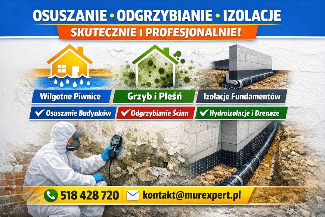 Osuszanie, iniekcja krystaliczna i podcinanie ścian fundamentowych Bielsko-Biała - Zdjęcie 1
