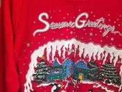 Bluzka z zimowym obrazem dla dziewczyny