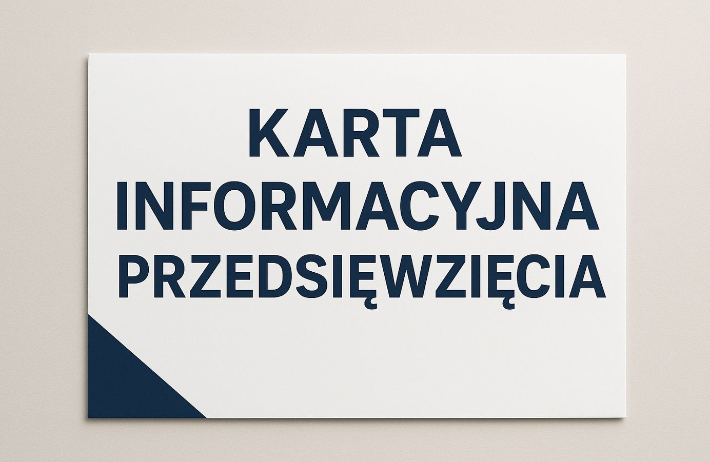 Pomoc w przygotowaniu Karty Informacyjnej Przedsięwzięcia, cennik  - Zdjęcie 1