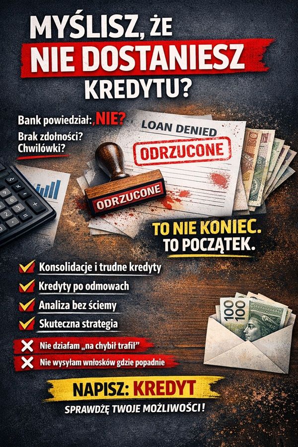 MYŚLISZ, ŻE NIE DOSTANIESZ KREDYTU? Zadzwoń! Kraków - Zdjęcie 1
