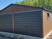 Garaż blaszany drewnopodobny premium profil zamknięty ocynk