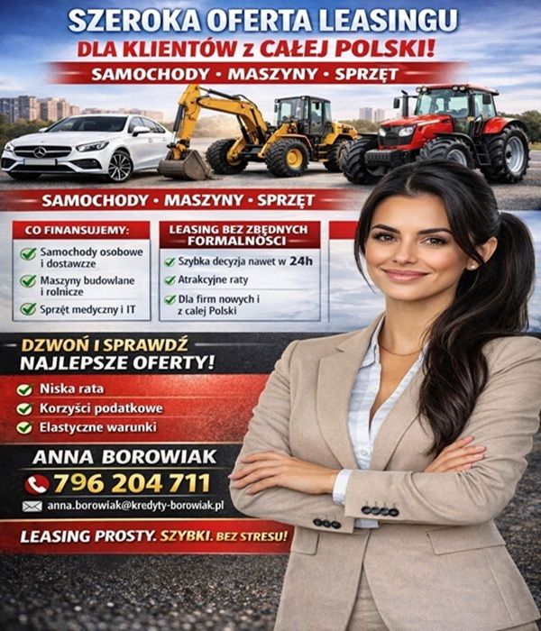 SZEROKA OFERTA LEASINGU DLA KLIENTÓW Z CAŁEJ POLSKI! Kraków - Zdjęcie 1