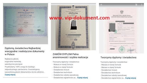 Kup świadectwo szkoły średniej z wpisem i mature Kraków - Zdjęcie 1