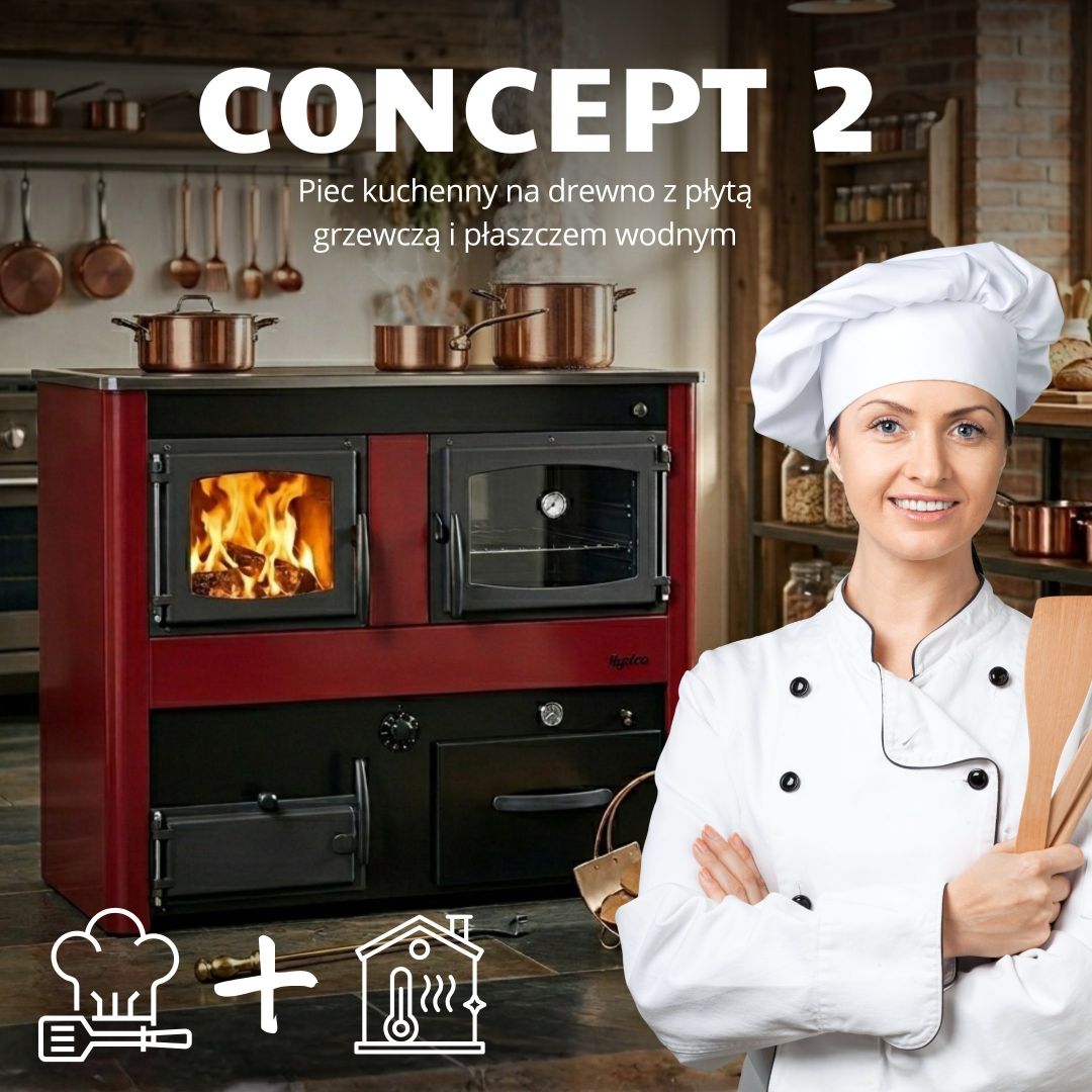 Piec kuchenny na drewno Concept 2 - 18 kW Olkusz - Zdjęcie 1