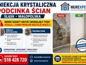 Iniekcja krystaliczna, podcinka ścian - Śląsk, Małopolska | MurExpert