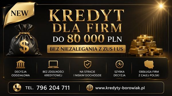 KREDYT BANKOWY DLA FIRM DO 80 000 ZŁ. Proces ON-LINE! Kraków - Zdjęcie 1