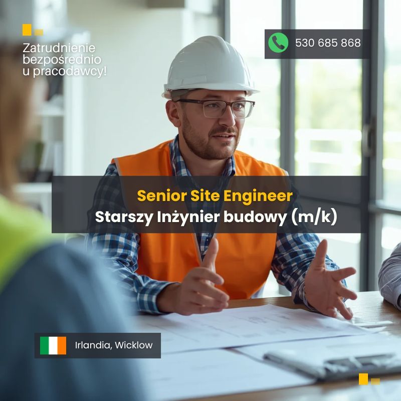 Senior Site Engineer – Starszy Inżynier Budowy – Kierownik robót (m/k) Kraków - Zdjęcie 1