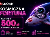 Konto UniCredit z grą Kosmiczna Fortuna – nagrody do 500 zł!