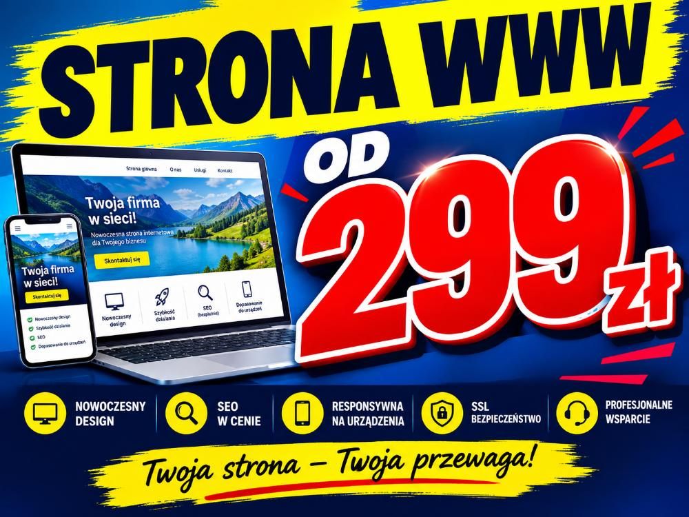 Strona WWW bez abonamentu za 299 zł Kraków - Zdjęcie 1