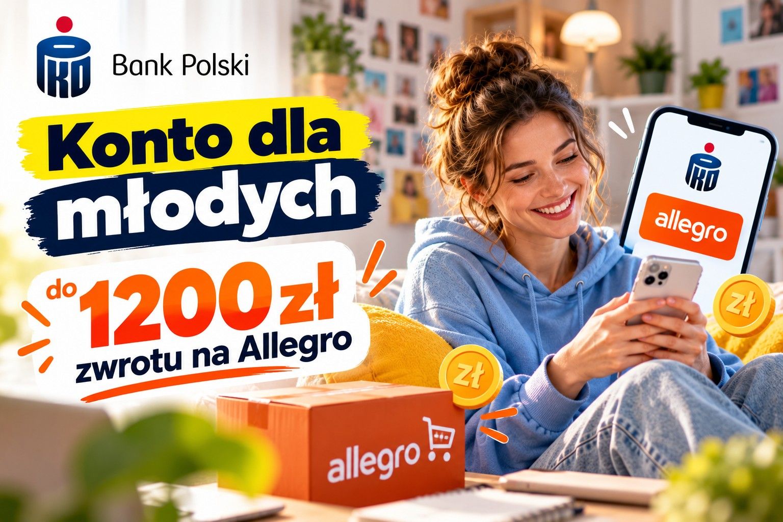 PKO Konto dla Młodych – do 1200 zł zwrotu na Allegro i Smart! za 1 zł  - Zdjęcie 1
