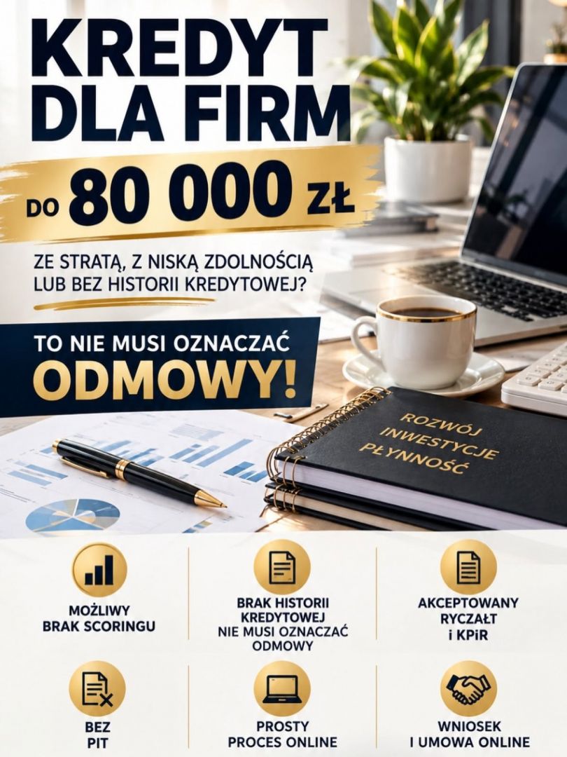 BANK POWIEDZIAŁ „NIE”? TWOJA FIRMA NADAL MOŻE DOSTAĆ NAWET 80 000 ZŁ! Kraków - Zdjęcie 1