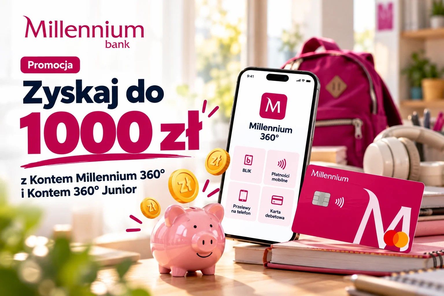 Konto Millennium 360 – opinie, opłaty i bonus do 1000 zł  - Zdjęcie 1
